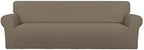 PureFit Stretch Couch Covers for Sofa 4 Seater Slipcovers Natural by PureFit