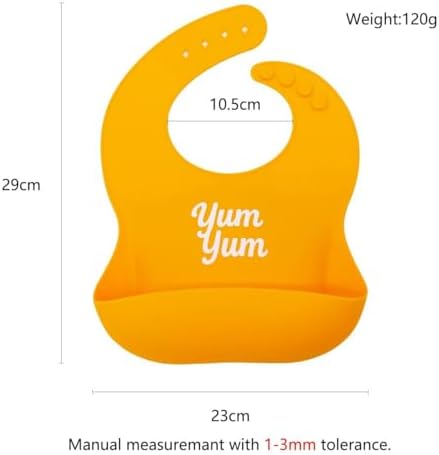 Baby Silicone Bibs 3 Pack, Waterproof BPA-Free Bib - Image 6