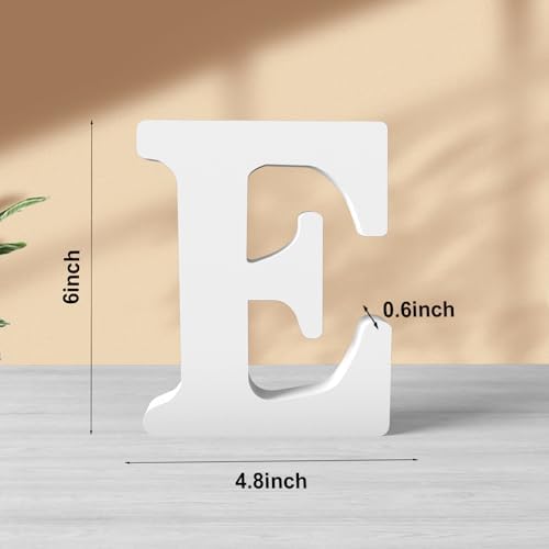 6 Inch White Wooden Letters Unfinished Wood Letters - Image 2