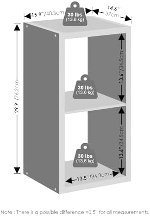 Furinno Cubic Extra Thick 2-Cube Closet Organizers and Storage - Image 2