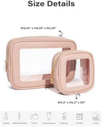 Clear Makeup Bag Set for Women, Waterproof Travel Clear Makeup Bag Small - Image 5