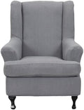 NILUOH Wingback Chair Covers 2-Piece, Armchair Slipcovers by NILUOH