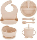 Silicone Baby Feeding Set, Suction Plate Bowl by Losecu