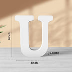 6 Inch White Wood Letters Unfinished Wood Letters - Image 2