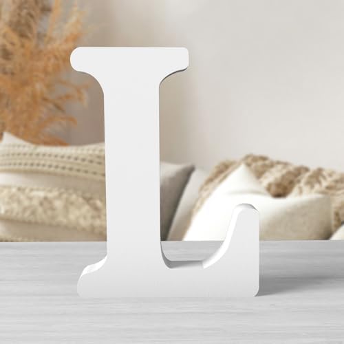 8 Inch White Wood Letters Unfinished Wood Letters by ZARUATU