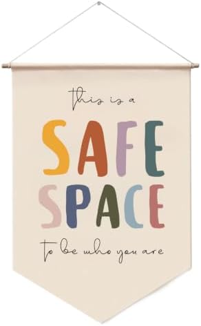 Classroom Decor, Classroom Signs Wall Art, Safe Space Wall Hanging Banner by WCDHOR