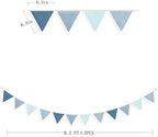 Dusty Blue Party Decorations 2 Strings Dusty Blue Pennant Banner Flags Garland - Image 2