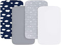 Baby Bassinet Sheets 4 Pack Compatible by Bilobanbabybedding