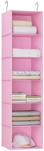Hanging Closet Organizer 6-Shelf, Oxford Fabric Wardrobe Storage by DonYeco
