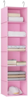 Hanging Closet Organizer 6-Shelf, Oxford Fabric Wardrobe Storage by DonYeco