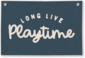Playroom Decor for Boy, Long Live Playtime Wall Hanging Linen Banner, 20x30 by Unknown