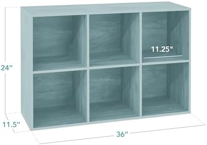 Best Choice Products Kids Bookcase 6-Cube Storage Organizer, 11in Shelf Opening - Image 2