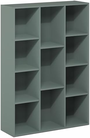 Furinno LUDER Book Shelf, 11-Cube Bookshelf, Reversible Bookcase, 9.4 x 29.1 x - Image 6