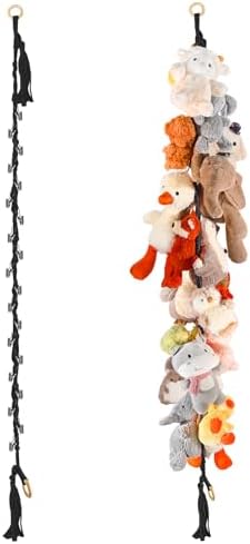 CERETIA 80" Stuffed Animal Organizer Chain, Wall Corner Storage by CERETIA