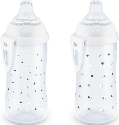 NUK Active Sippy Cup, 10 oz, 2 Pack, 12+ Months, Timeless Collection, Amazon by NUK