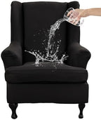 CRFATOP Wingback Chair Covers Wing Armchair Slipcovers by CRFATOP