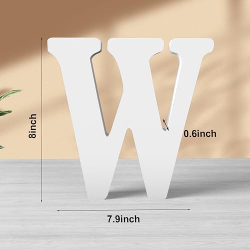 8 Inch White Wood Letters Unfinished Wood Letters - Image 2
