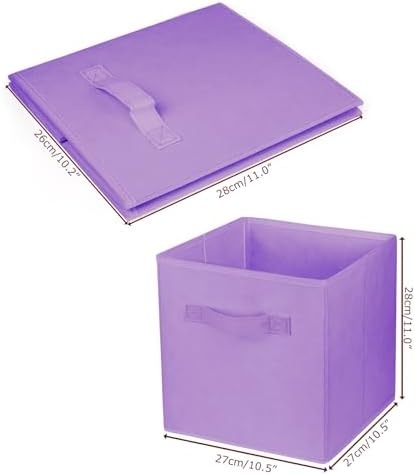 3 Pcs Storage Cubes, 10.5 Inch Collapsible Storage Bins, Fabric Foldable Bins - Image 3