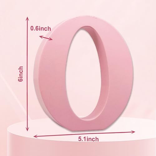AOCEAN 6 Inch Pink Wood Letters Unfinished Wooden Letters - Image 2