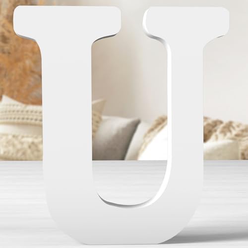 12 Inch White Wood Letters Unfinished Wood Letters by ZARUATU