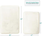 Clara Clark 2 Piece Bathroom Rugs Bath Mat Set, Velvet Memory Foam Bath Mats - Image 2