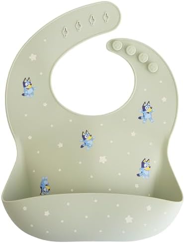 mushie x Bluey Silicone Baby Bib | Adjustable Fit by mushie