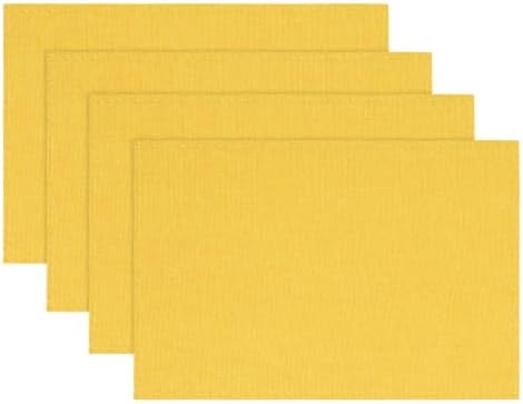 Artoid Mode Yellow Placemats Set of 4, 12x18 Inch Summer Fall Washable Holiday by ArtoidMode