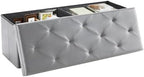 DUMOS 43 Inch Folding Storage Ottoman Bench, Large Ottoman by DumosLifestyle