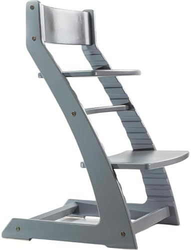 FORNEL Grey Wooden High Chair for Toddlers | The Grow-with-Me Adjustable Chair by FornelFurniture