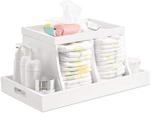 Diaper Caddy Organizer, Changing Table Organizer, Wooden Diaper Organizer by EnjoyYourLife