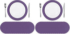 SHACOS 100 PCS Round Paper Placemats 13 inch Disposable Paper Place Mats by SHACOS