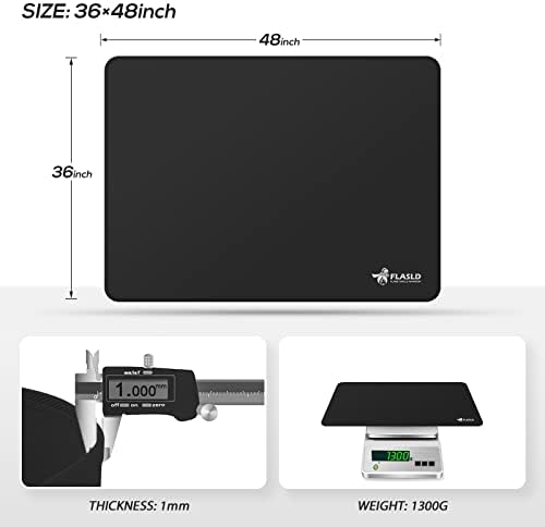 FLASLD 36 x 48 inches Under The Grill Protective Deck and Patio Mat, Fireproof - Image 3