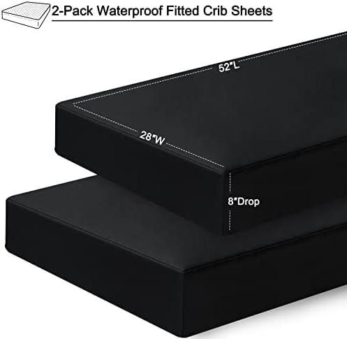 david's kids Waterproof Crib Sheets Fitted 2 Pack, Ultra Soft Breathable Crib - Image 7