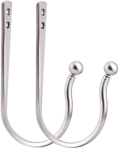 Mini Ball Curtain Holdbacks 4 Pack, Solid Zinc Alloy Wall Mounted Curtain by Mayrhyme