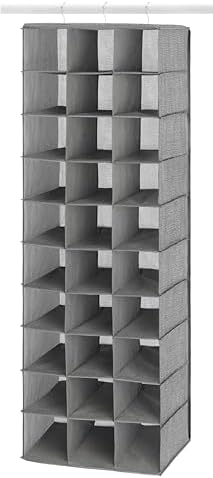 Whitmor 30 Sections Hanging Clothes Closet Shoe Organizer, Space Saving - Image 5