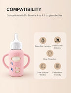 2-Pack Silicone Sleeves for Dr. Brown's Glass Baby Bottles 4 & 8 oz - Image 2