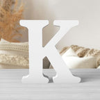 6 Inch White Wood Letters Unfinished Wood Letters by ZARUATU