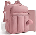 BAGSMART Diaper Backpack with Insulated Pockets & Changing Pad, Dark Pink by BAGSMART