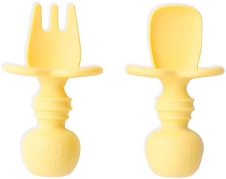Bumkins Baby Utensils Set, Chewtensils Silicone Spoons by Bumkins