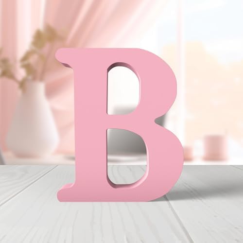 6 Inch Pink Wood Letters Unfinished Wood Letters by ZARUATU
