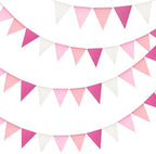 G2PLUS Pennant Banner Triangle Flag Bunting Garland Pink Banner Flags 36PCS by G2PLUS