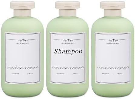 10oz Travel Shampoo Bottle, Empty Plastic Squeeze Bottles by UMETASS