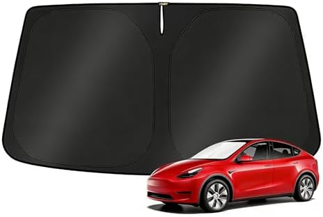 KUST Windshield Sun Shade for 2017-2026 Tesla Model Y/Model 3 Sunshade by KUST
