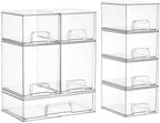 Vtopmart Clear Stackable Storage Drawers Set of 9, Plastic Organizer Bins by Vtopmart