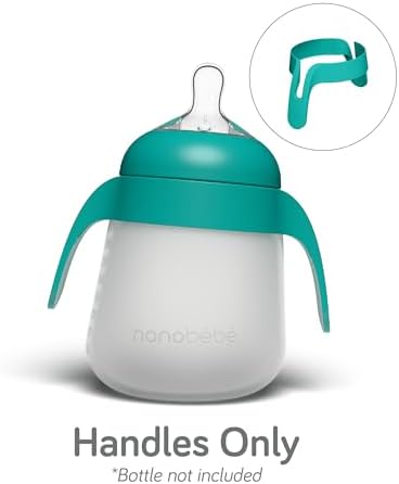 Nanobebe Flexy Bottle Handles, Easy-Grip Ergonomic Handles, Transitional Sippy - Image 2
