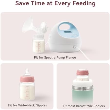 Breast Pump Bottle for Spectra, Breastmilk Storage for Fridge & Milk Cooler - Image 2