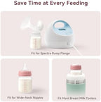 Breast Pump Bottle for Spectra, Breastmilk Storage for Fridge & Milk Cooler - Image 2