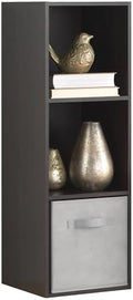 Whitmor 3 Cube Bookcase, 3 Tier Stackable MDF Bookself, Open Storage Display by Whitmor