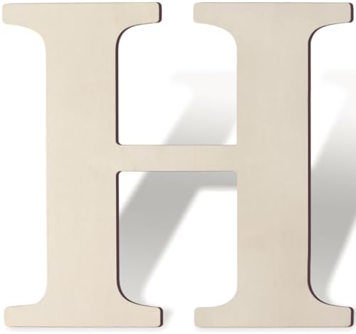 Wooden Letters 12 Inch Large Paintable Wood Letters H by Unknown