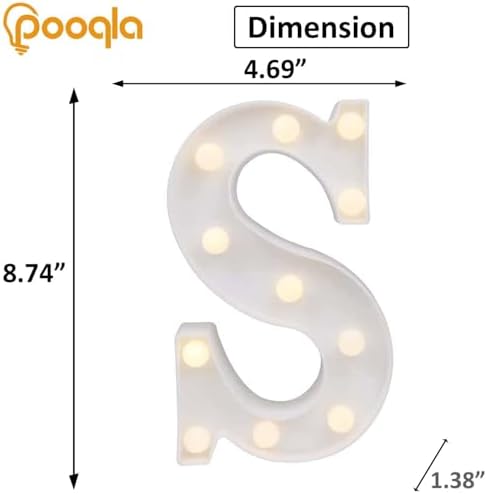 Pooqla LED Marquee Letter Lights Sign, Light Up Alphabet Letter - Image 4